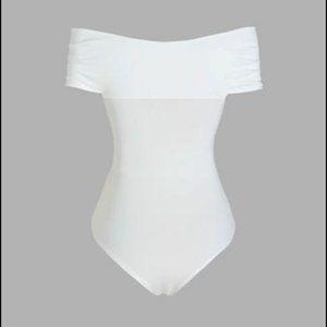 SOLID OFF-SHOULDER BODYSUIT